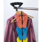Perfect Curve Flip-Flop Shoe Rack - Holds 9 pairs of shoes, space-saving behind-the-door design, with adjustable hooks (12232A)